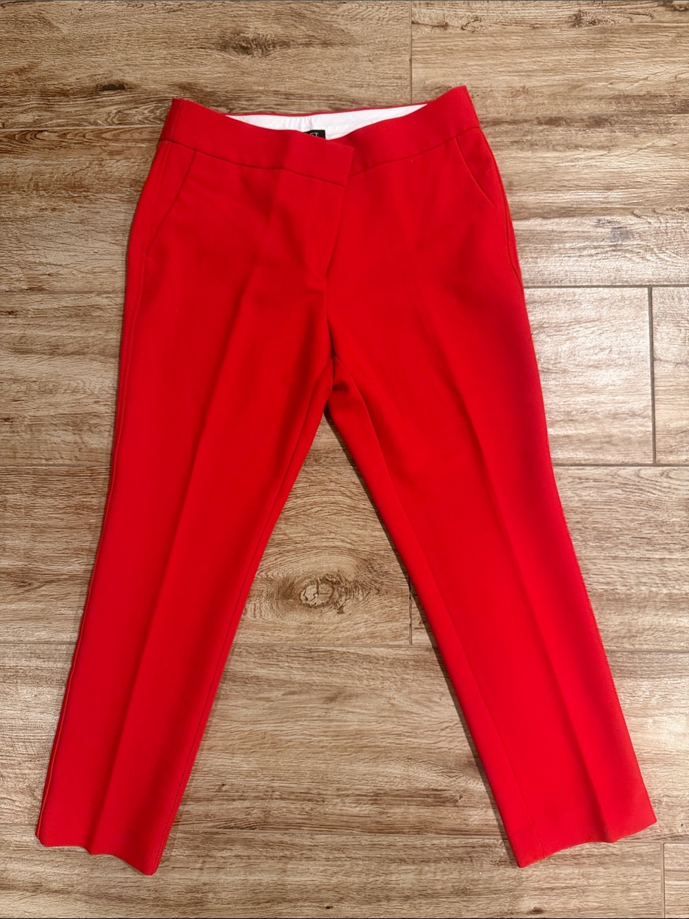 LOFT Red Marisa Straight Leg Pants
